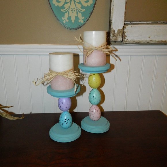 Easter Candle Holders-Easter Candle Stands-Easter Tabletop Decor-Easter Decor - Picture 2 of 4